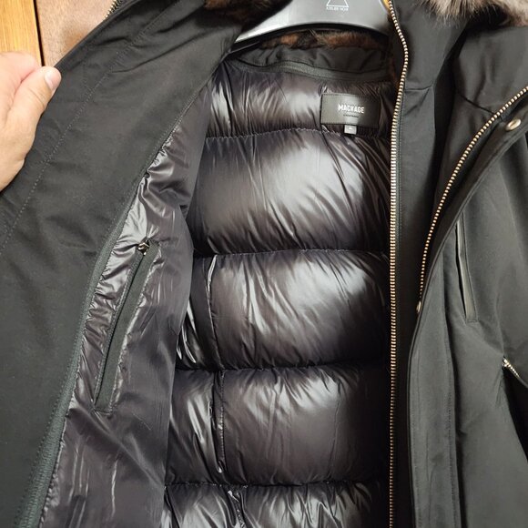 MACKAGE DIXON 2-in-1 Nordic Tech down bomber with blue fox fur- BRAND NEW!!!! - Picture 7 of 16